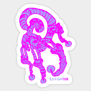 LUVGHTER - Original, Slick Vibrant Pink Sticker